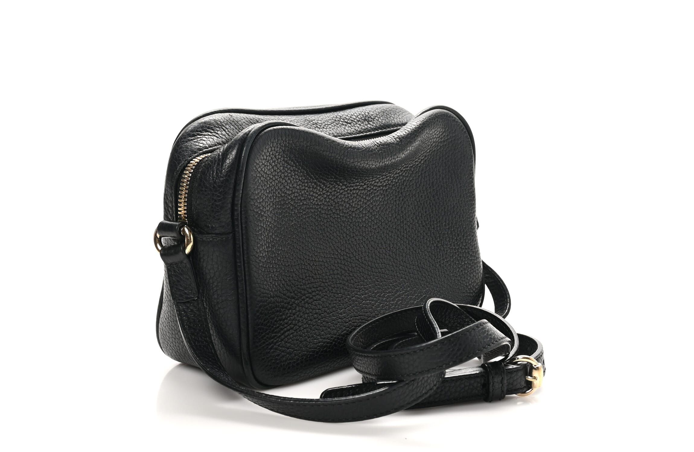 Gucci Pebbled Calfskin Small Soho Disco Bag Camelia -FINAL SALE NO RETURNS