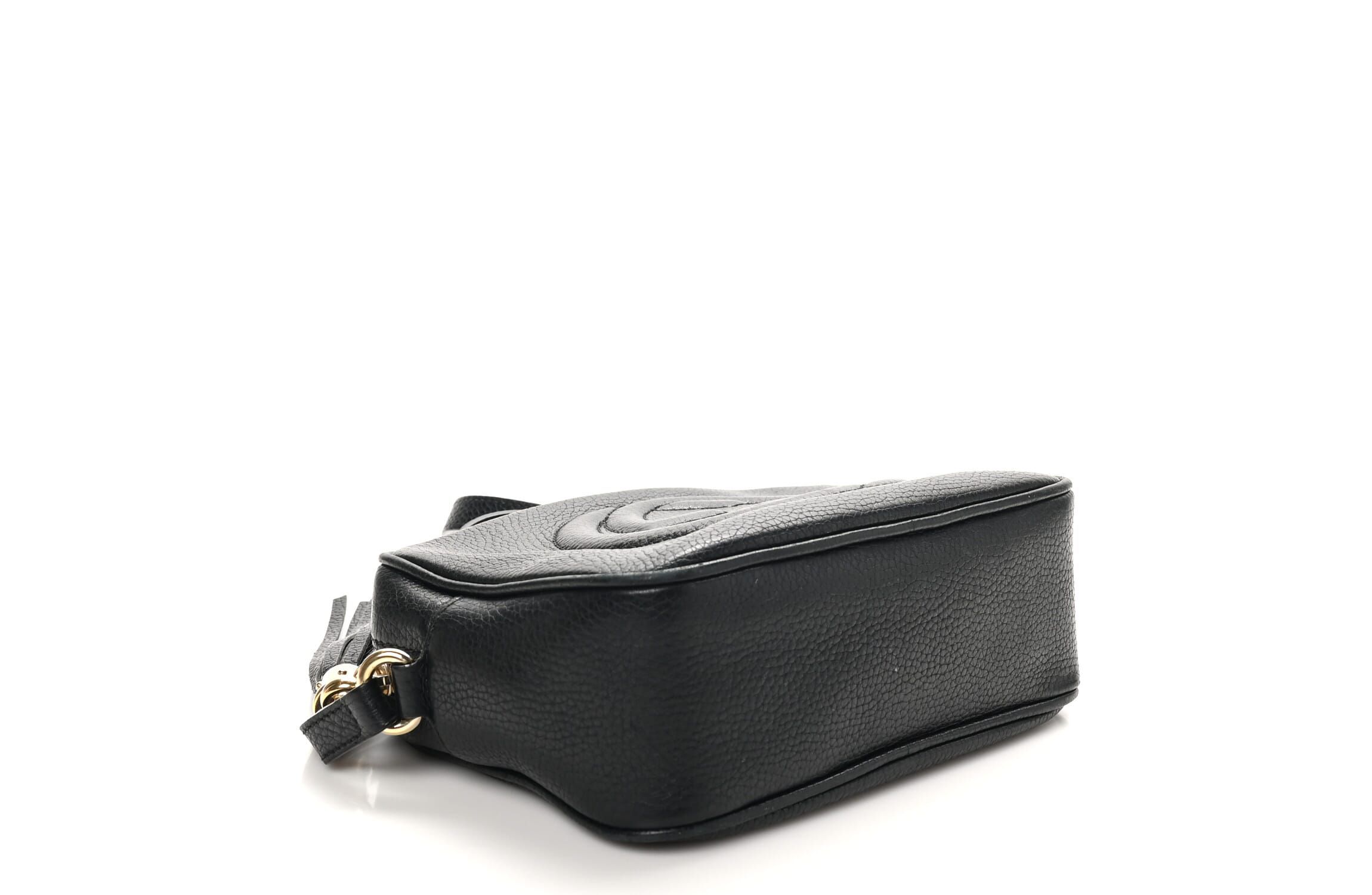 Gucci Pebbled Calfskin Small Soho Disco Bag Camelia -FINAL SALE NO RETURNS