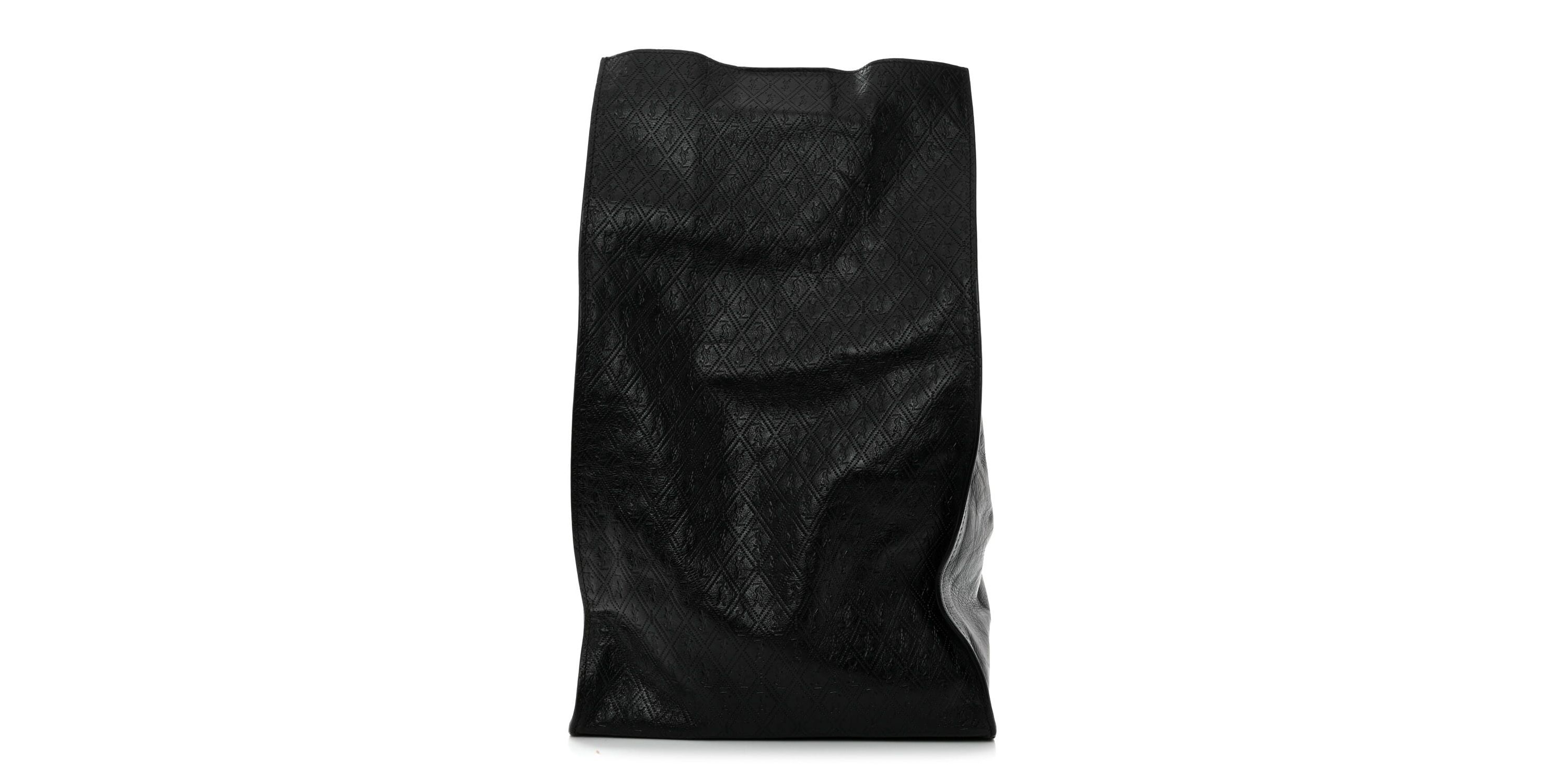 Saint Laurent Calfskin Monogram Deli Paper Bag Vintage Black -FINAL SALE NO RETURNS