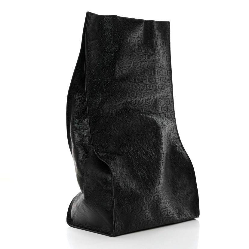 Saint Laurent Calfskin Monogram Deli Paper Bag Vintage Black -FINAL SALE NO RETURNS
