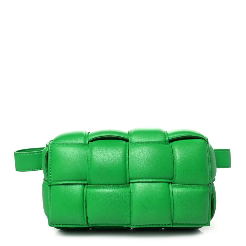 Bottega Veneta Nappa Maxi Intreccio Padded The Belt Cassette Bag Parakeet -FINAL SALE NO RETURNS