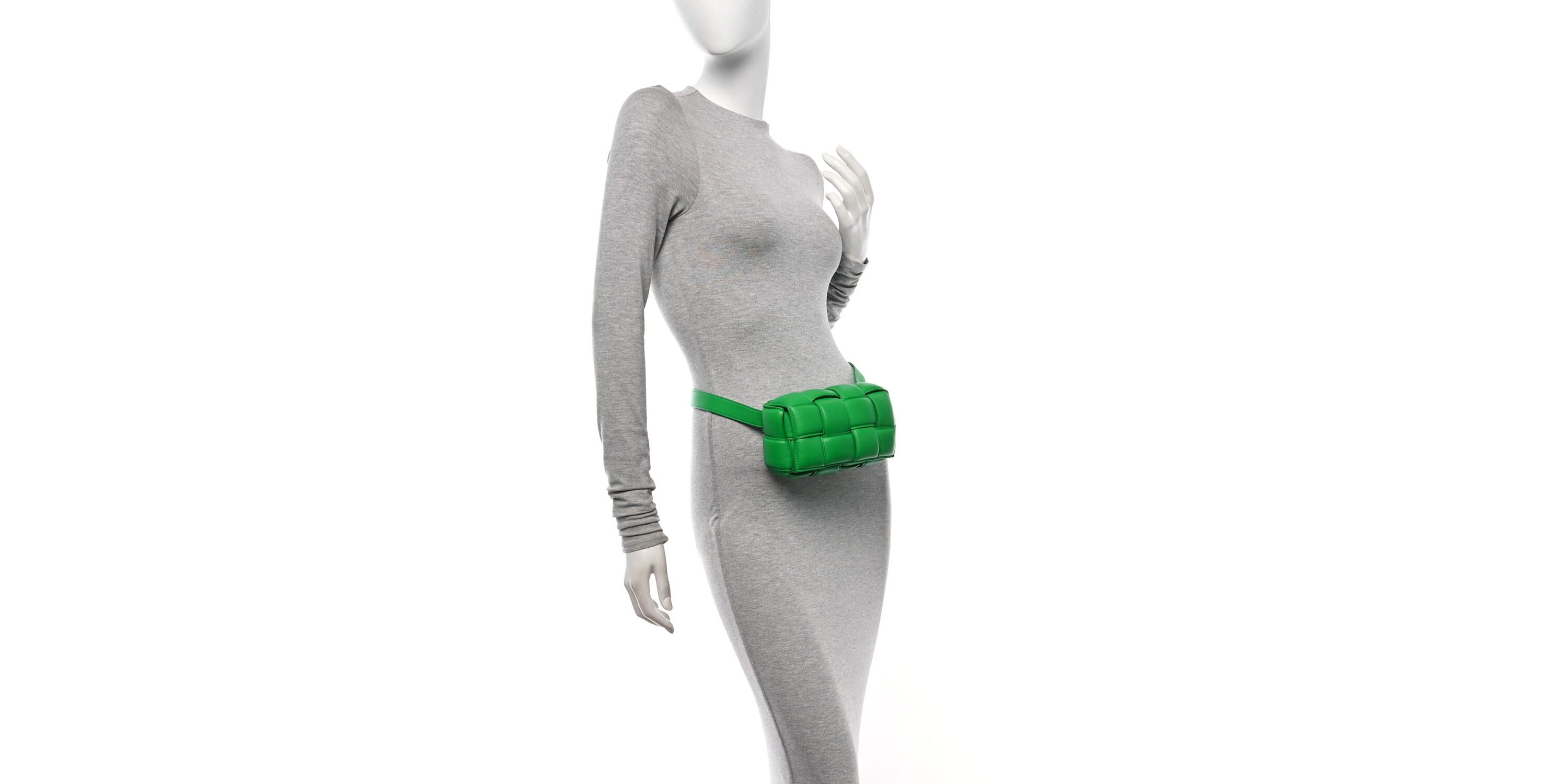 Bottega Veneta Nappa Maxi Intreccio Padded The Belt Cassette Bag Parakeet -FINAL SALE NO RETURNS