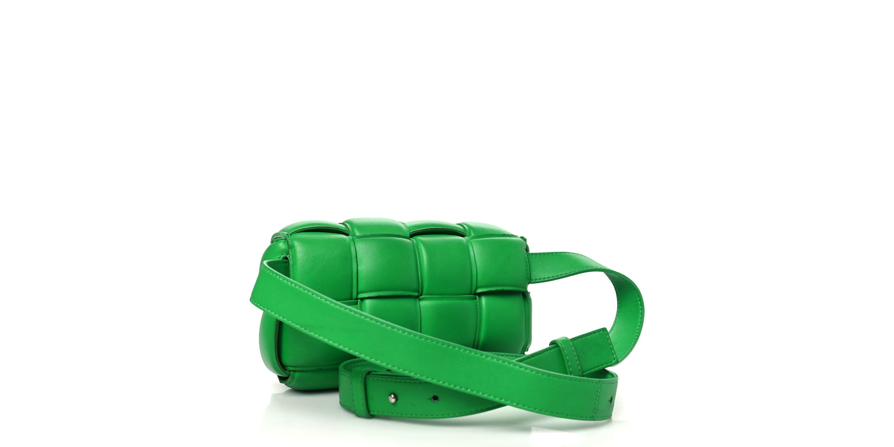 Bottega Veneta Nappa Maxi Intreccio Padded The Belt Cassette Bag Parakeet -FINAL SALE NO RETURNS