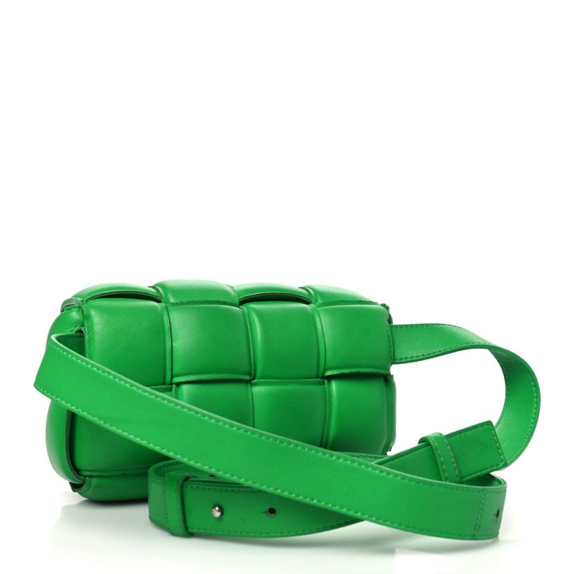 Bottega Veneta Nappa Maxi Intreccio Padded The Belt Cassette Bag Parakeet -FINAL SALE NO RETURNS