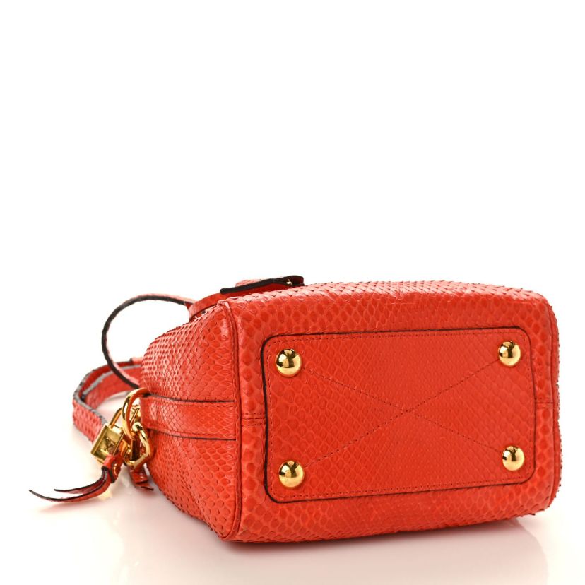 Louis Vuitton Snakeskin Embossed Monogram Speedy Bandouliere 20 Orient -FINAL SALE NO RETURNS