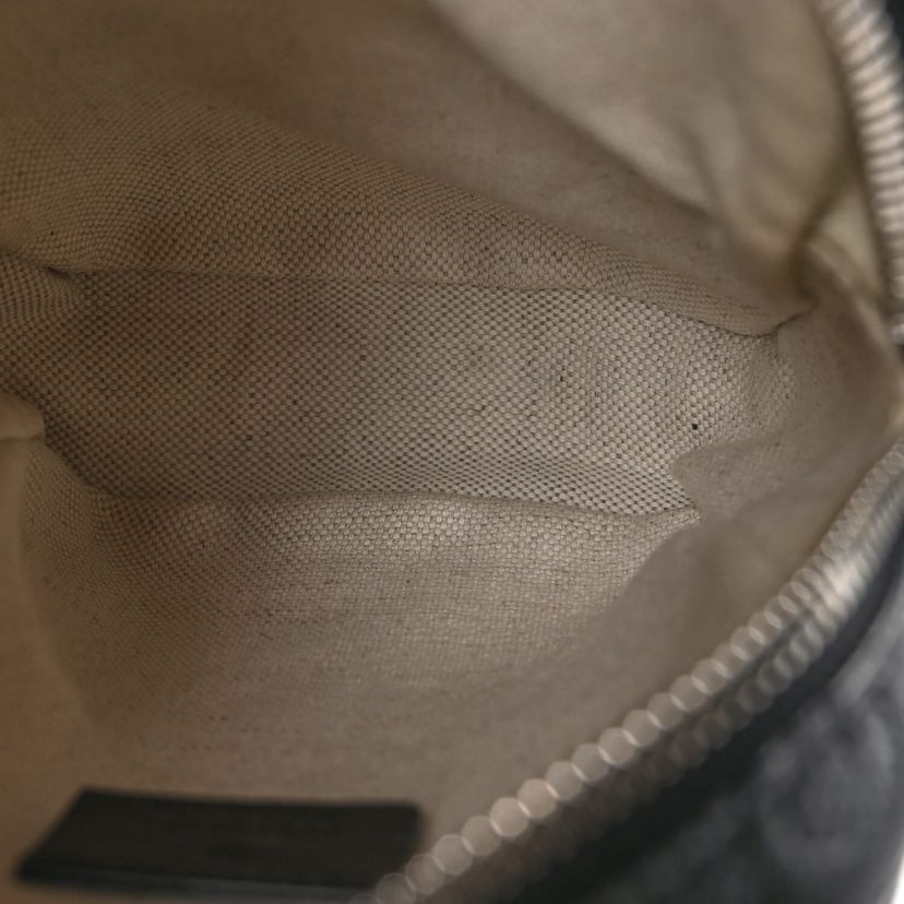 Gucci Calfskin GG Tennis Embossed Mini Double Zip Messenger Bag Black -FINAL SALE NO RETURNS