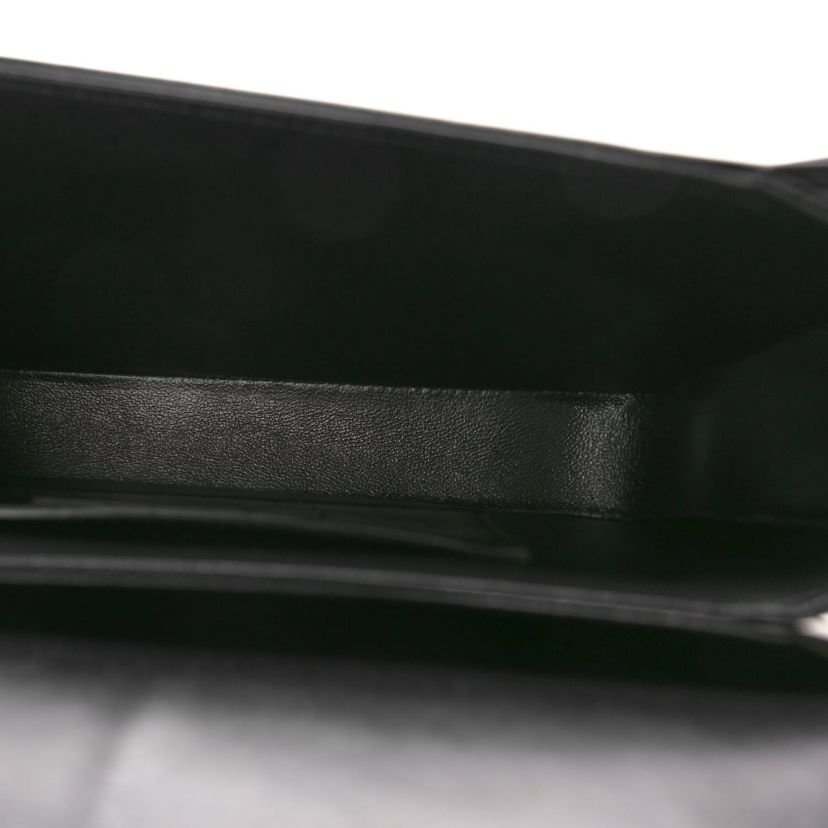 Saint Laurent Box Calfskin Monogram Medium Solferino Satchel Black -FINAL SALE NO RETURNS