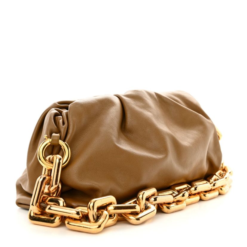 Bottega Veneta TCalfskin The Pouch Chain Cammello -FINAL SALE NO RETURNS