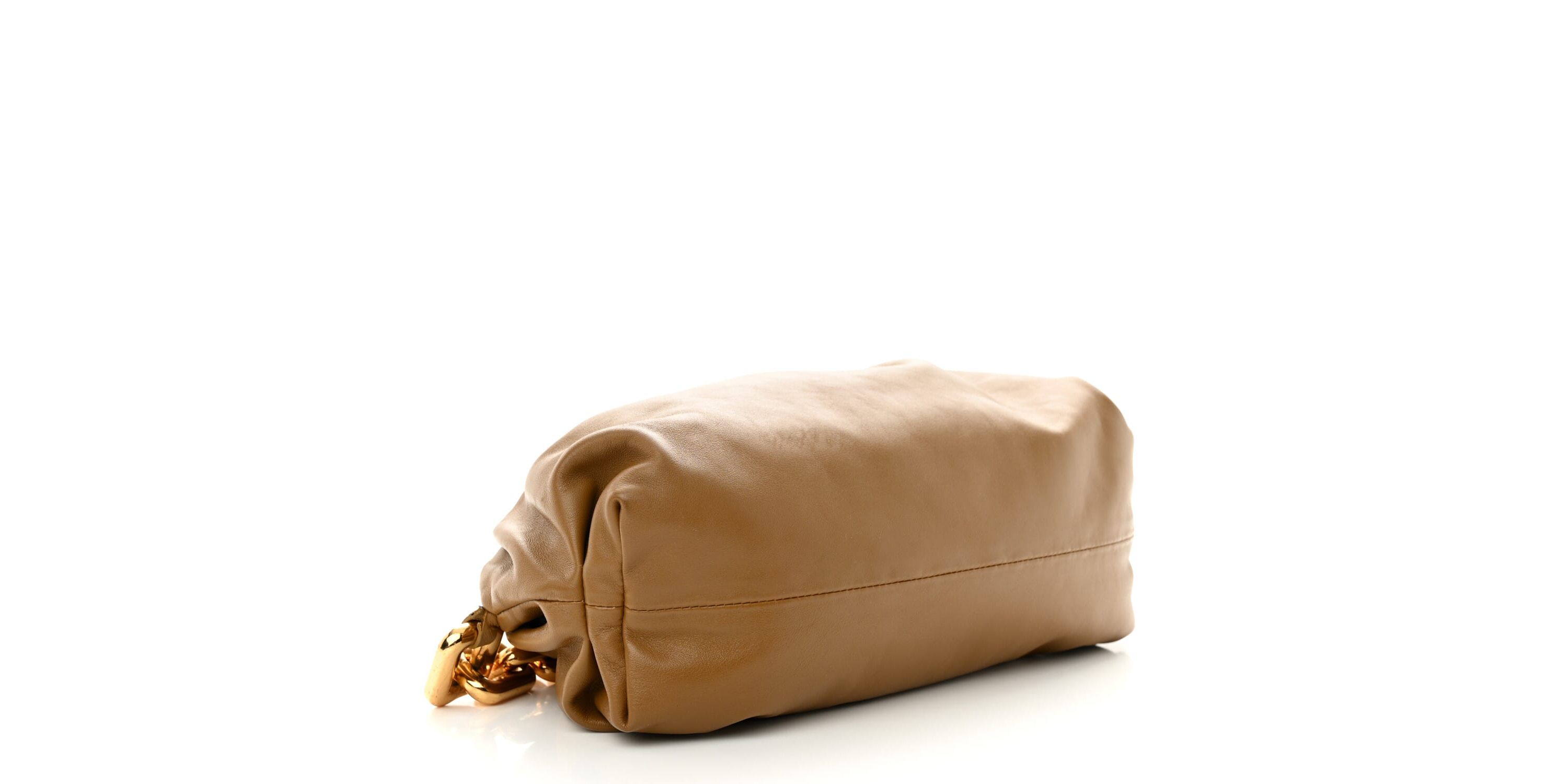 Bottega Veneta TCalfskin The Pouch Chain Cammello -FINAL SALE NO RETURNS