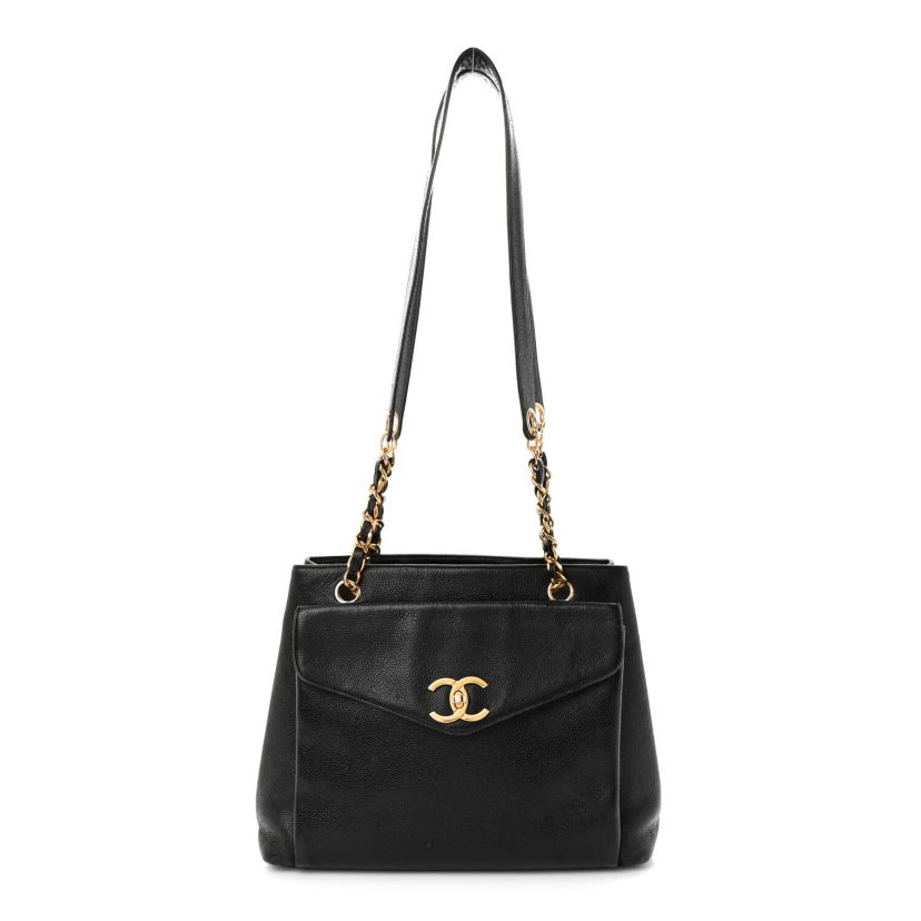 Chanel Caviar Flap Shoulder Bag Black -FINAL SALE NO RETURNS