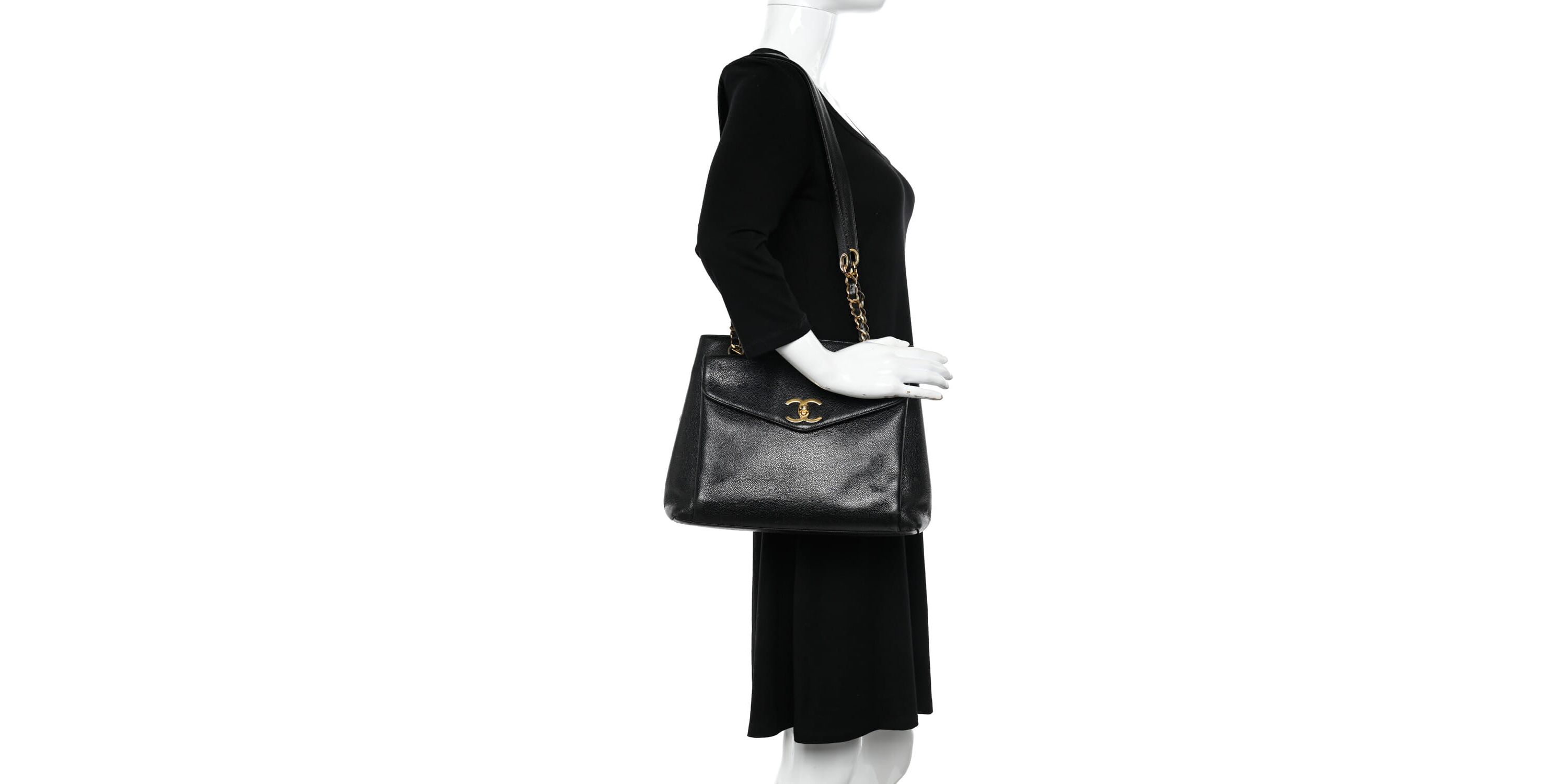 Chanel Caviar Flap Shoulder Bag Black -FINAL SALE NO RETURNS