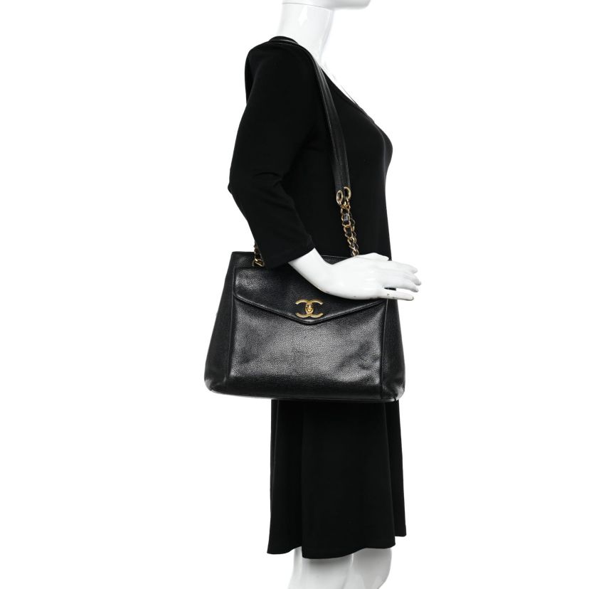 Chanel Caviar Flap Shoulder Bag Black -FINAL SALE NO RETURNS