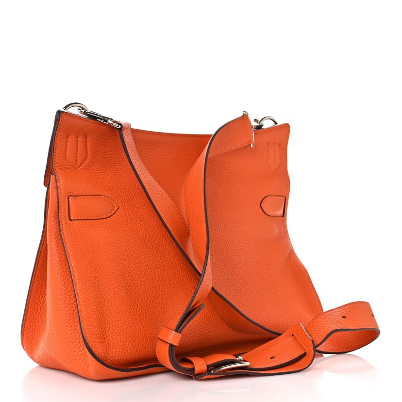 Hermes Taurillon Clemence Jypsiere 34 Etoupe -FINAL SALE NO RETURNS