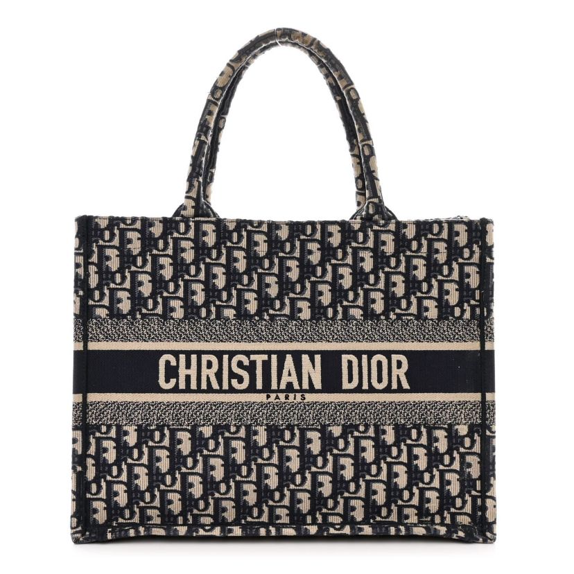Dior Oblique Medium Book Tote Blue Multicolor -FINAL SALE NO RETURNS