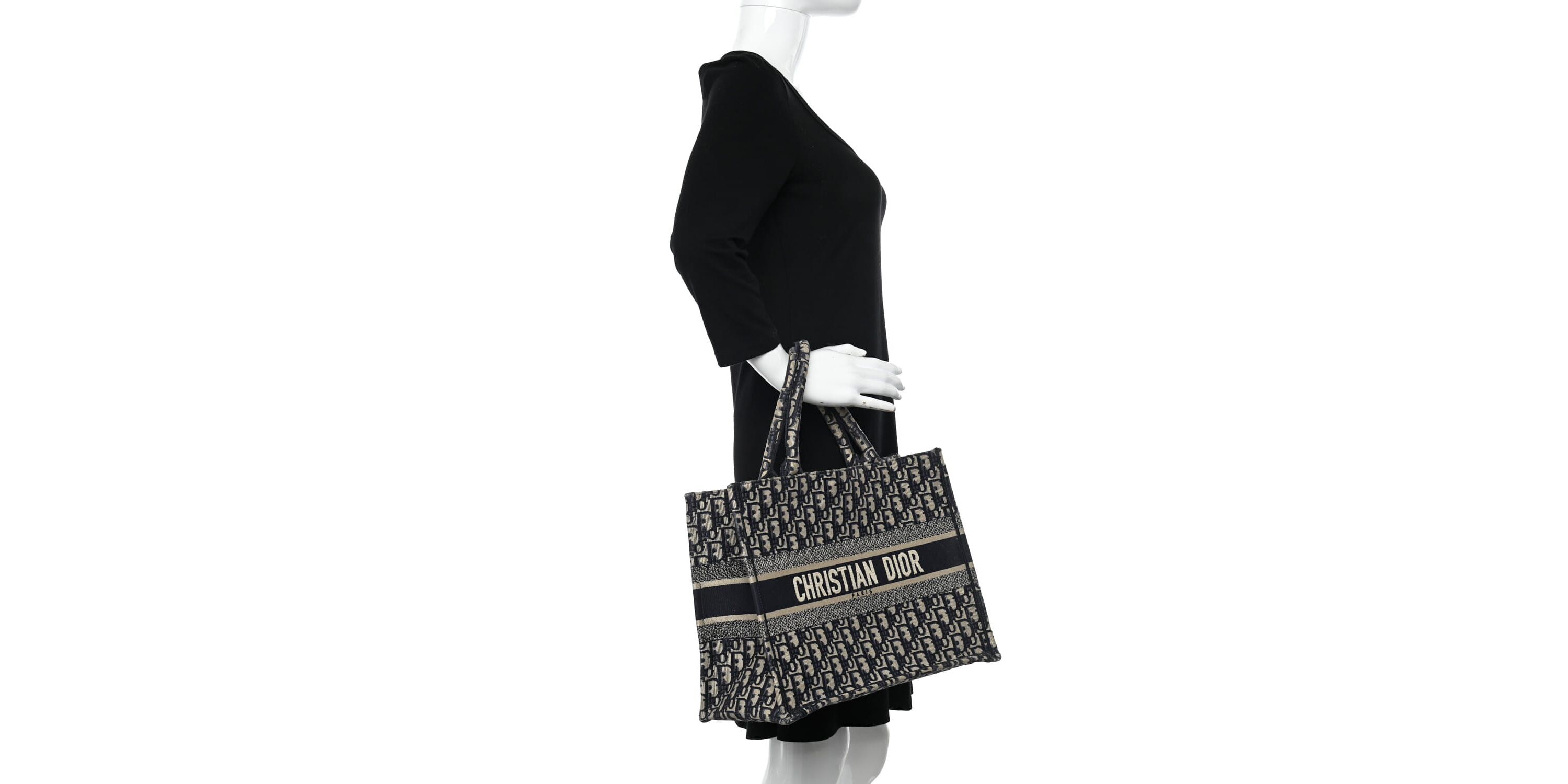 Dior Oblique Medium Book Tote Blue Multicolor -FINAL SALE NO RETURNS