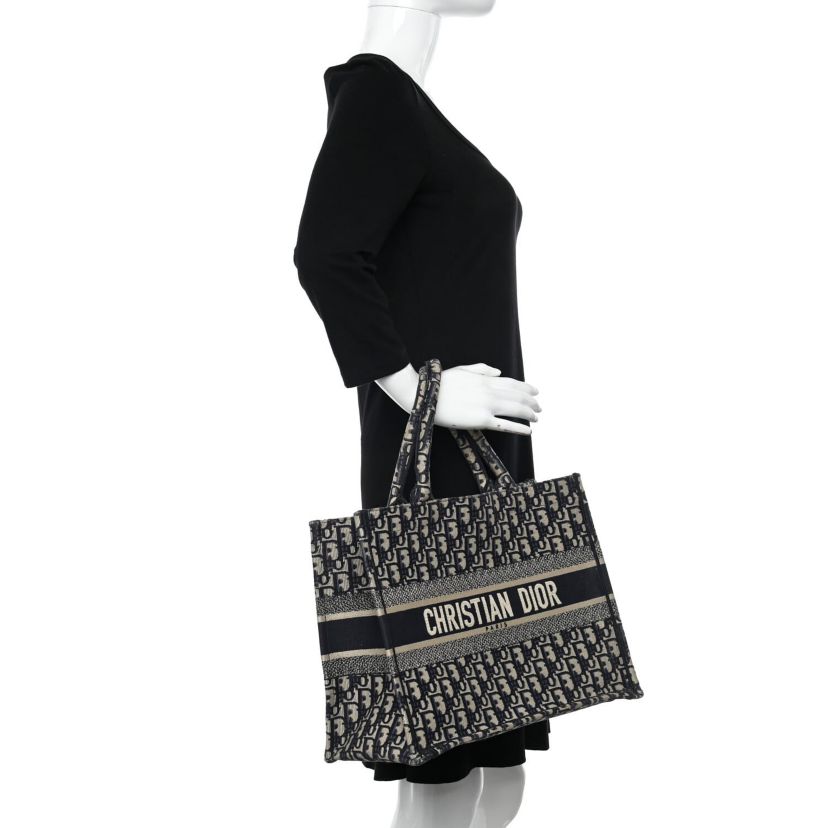 Dior Oblique Medium Book Tote Blue Multicolor -FINAL SALE NO RETURNS