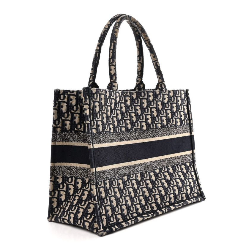 Dior Oblique Medium Book Tote Blue Multicolor -FINAL SALE NO RETURNS