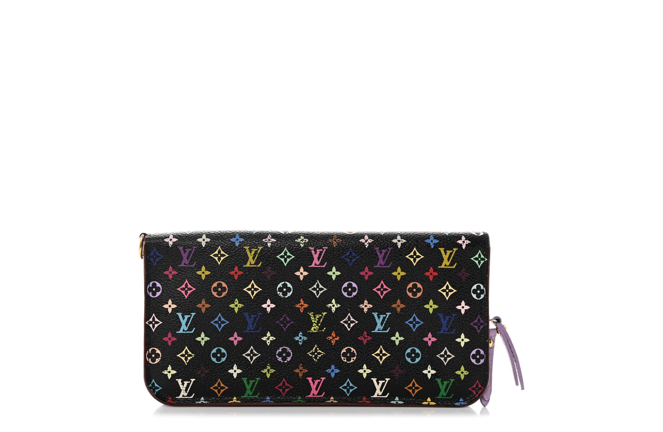 Louis Vuitton Monogram Multicolor Insolite Wallet Black Violet -FINAL SALE NO RETURNS