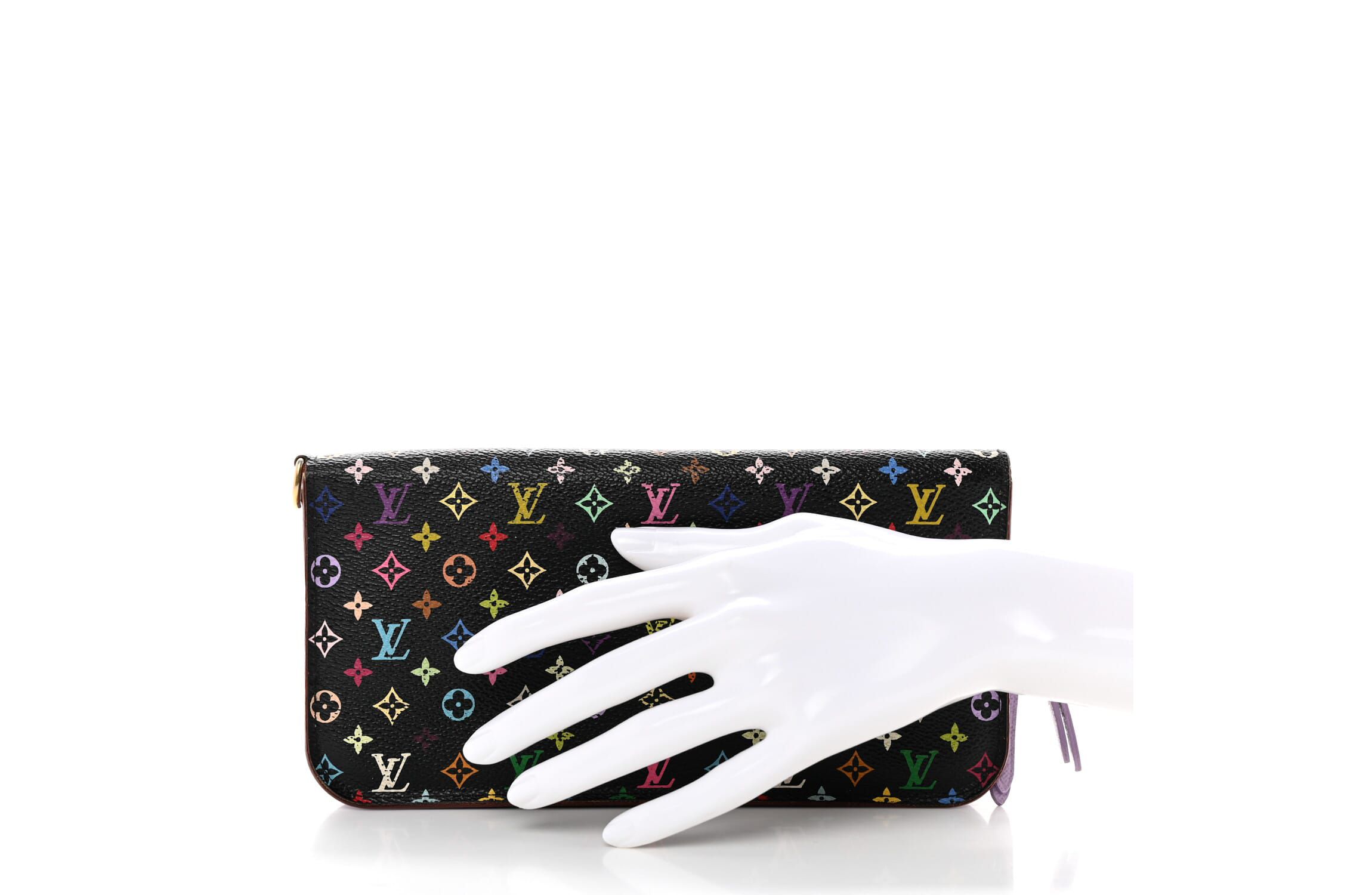 Louis Vuitton Monogram Multicolor Insolite Wallet Black Violet -FINAL SALE NO RETURNS