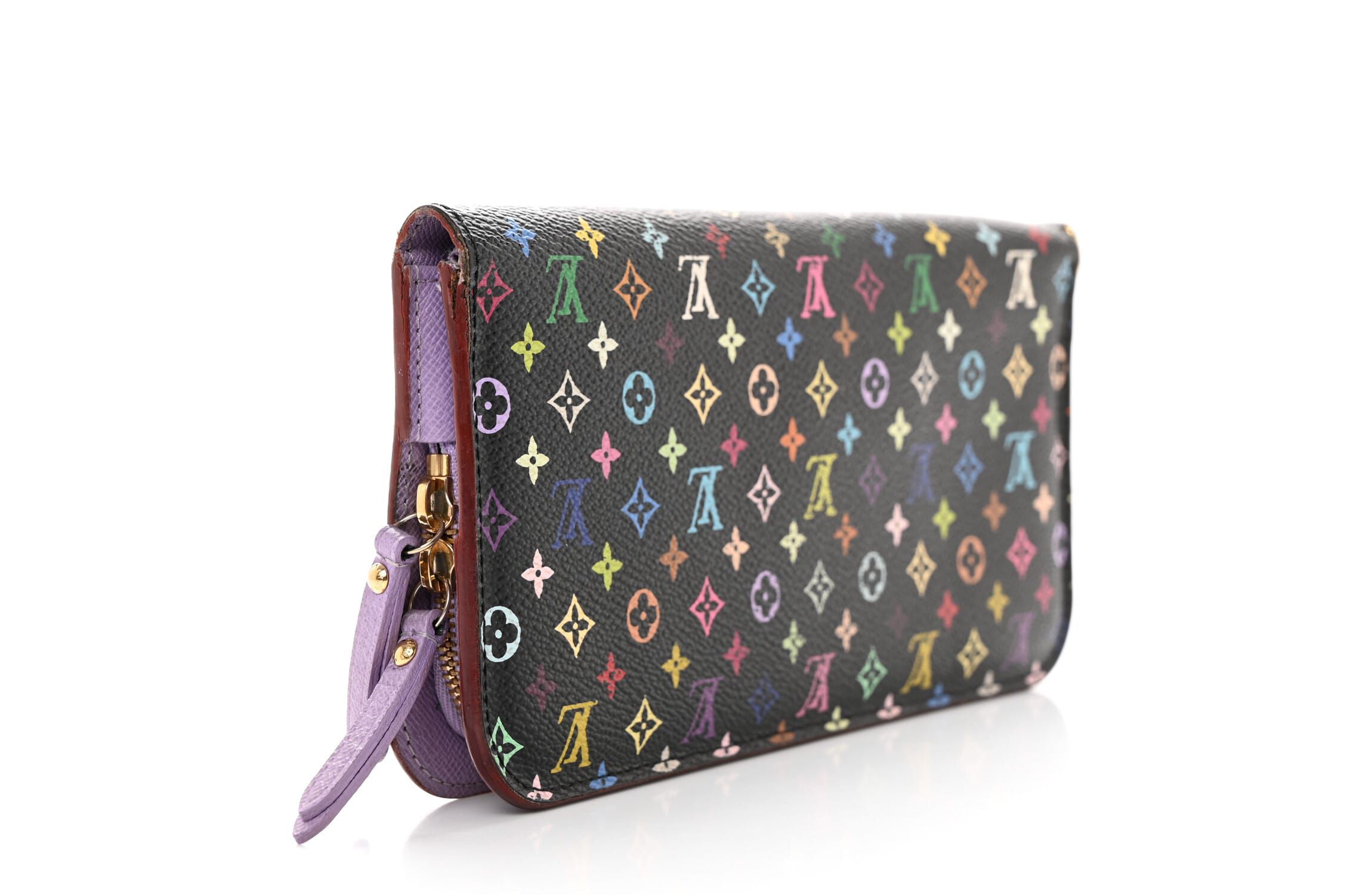 Louis Vuitton Monogram Multicolor Insolite Wallet Black Violet -FINAL SALE NO RETURNS