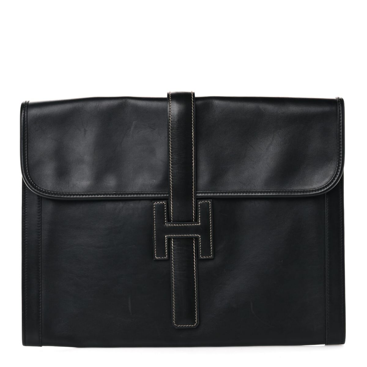 Hermes Jige Clutch Box Calf -FINAL SALE NO RETURNS