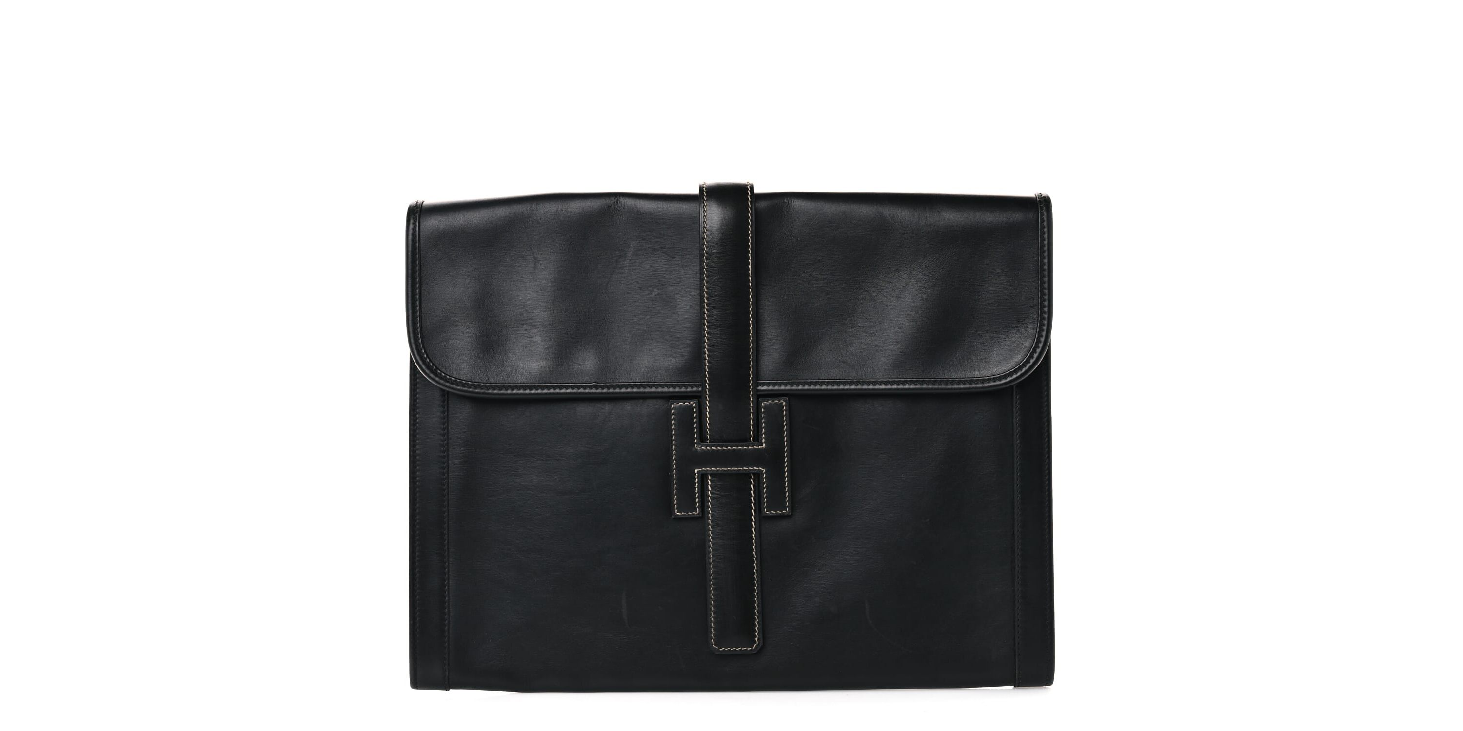 Hermes Jige Clutch Box Calf -FINAL SALE NO RETURNS