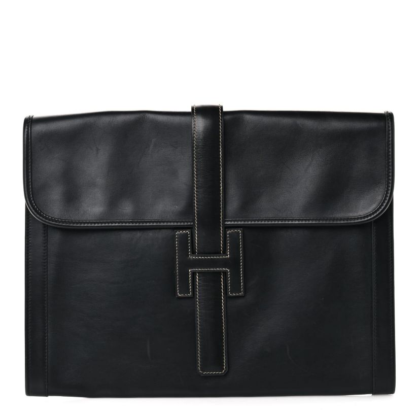 Hermes Jige Clutch Box Calf -FINAL SALE NO RETURNS