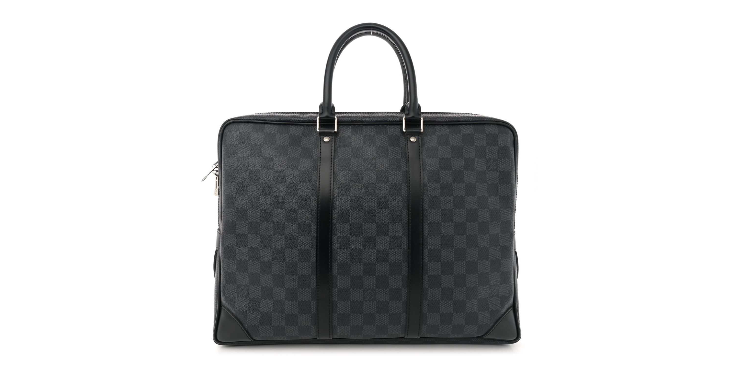 Louis Vuitton Porte-Documents Voyage no strap Damier Graphite Black Tote Bag -FINAL SALE NO RETURNS