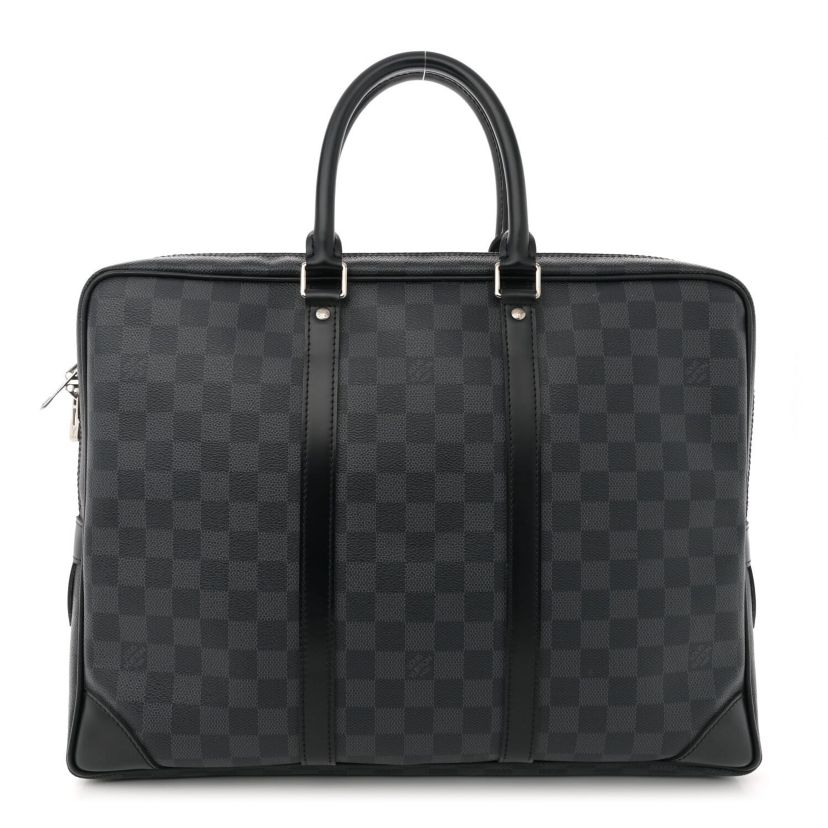 Louis Vuitton Porte-Documents Voyage no strap Damier Graphite Black Tote Bag -FINAL SALE NO RETURNS