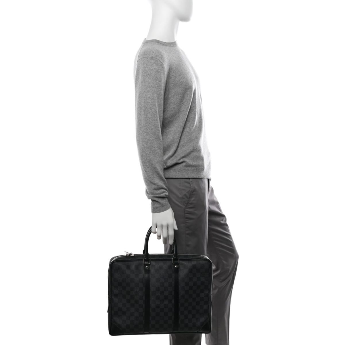 Louis Vuitton Porte-Documents Voyage no strap Damier Graphite Black Tote Bag -FINAL SALE NO RETURNS