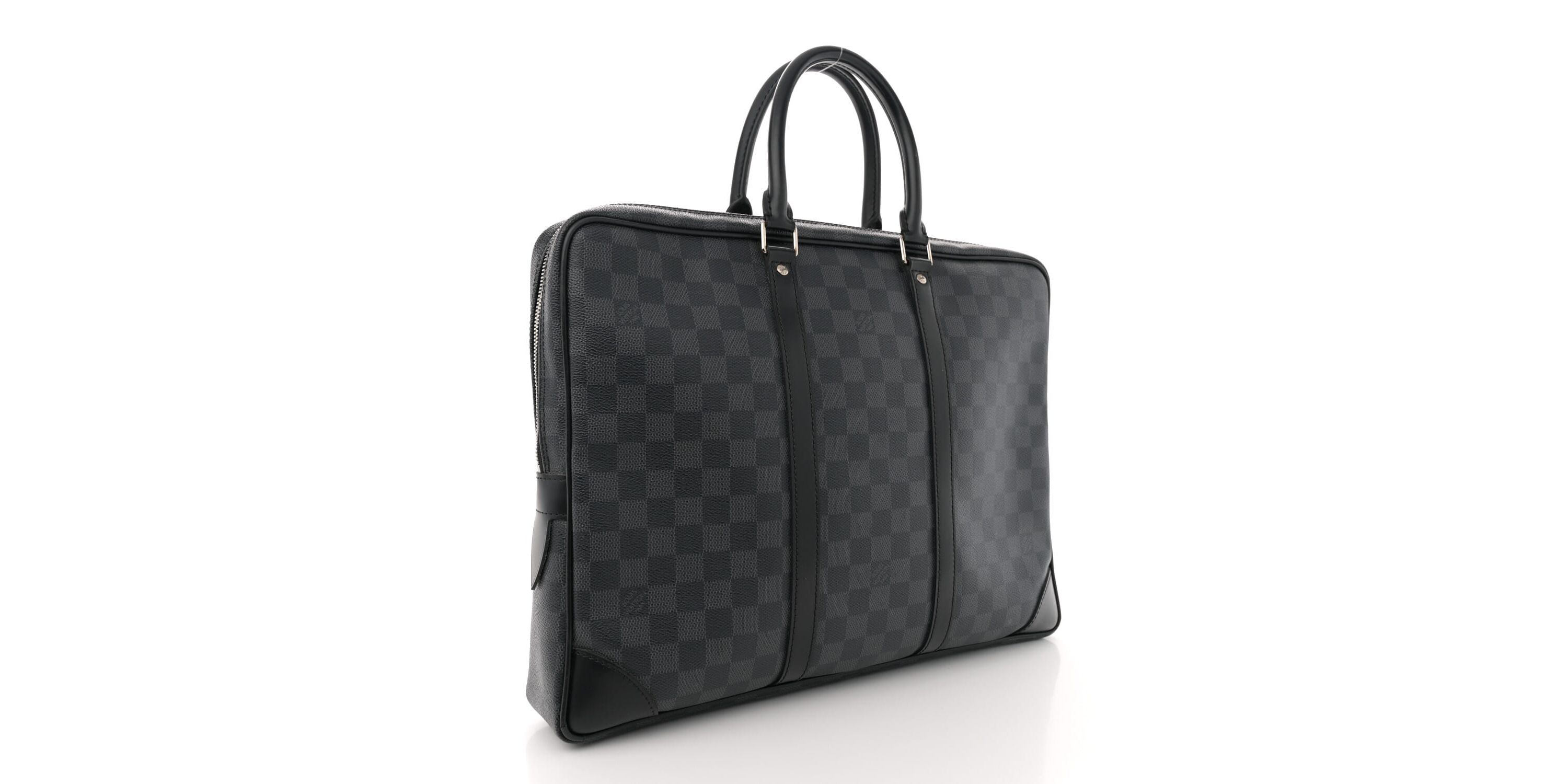 Louis Vuitton Porte-Documents Voyage no strap Damier Graphite Black Tote Bag -FINAL SALE NO RETURNS
