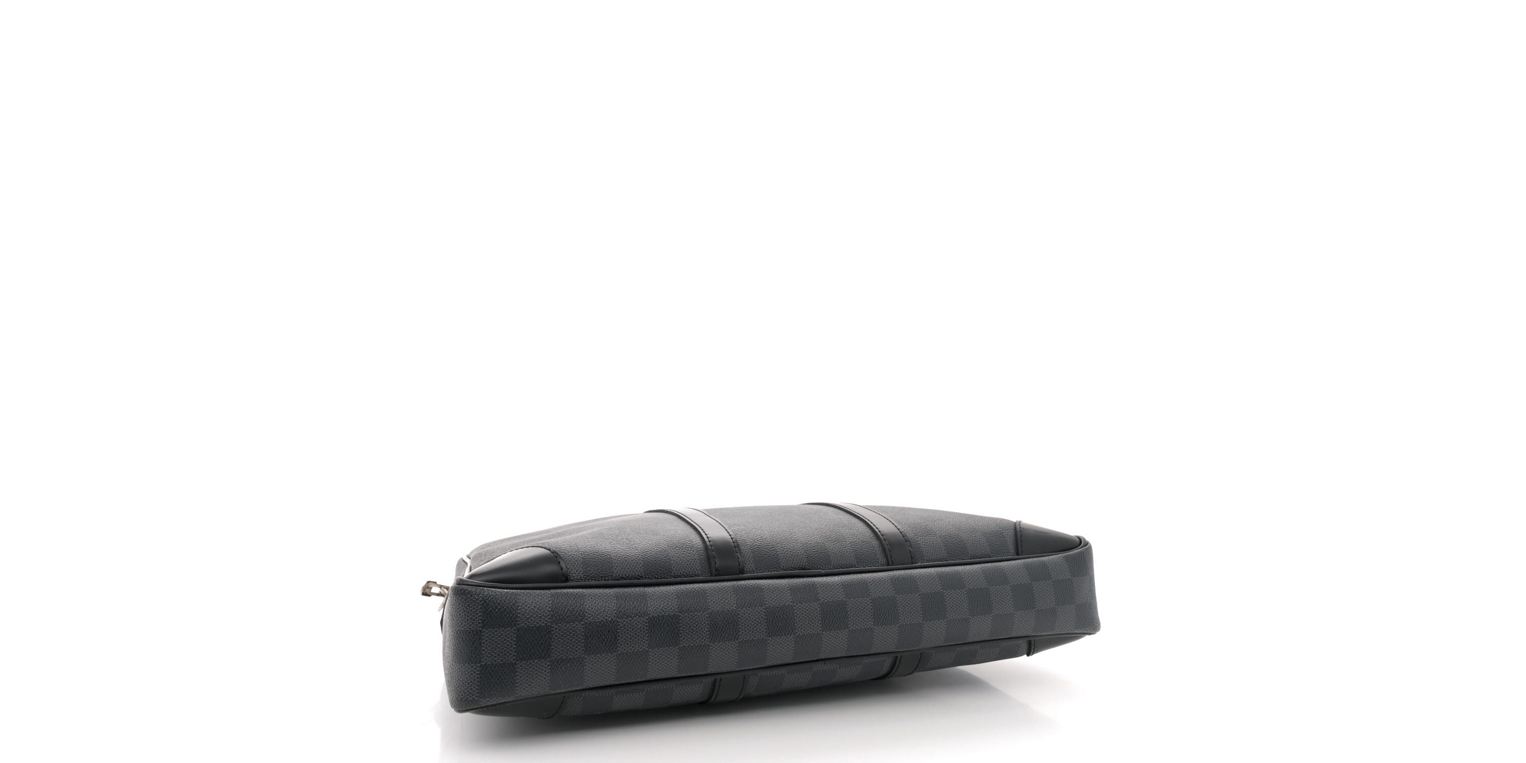 Louis Vuitton Porte-Documents Voyage no strap Damier Graphite Black Tote Bag -FINAL SALE NO RETURNS