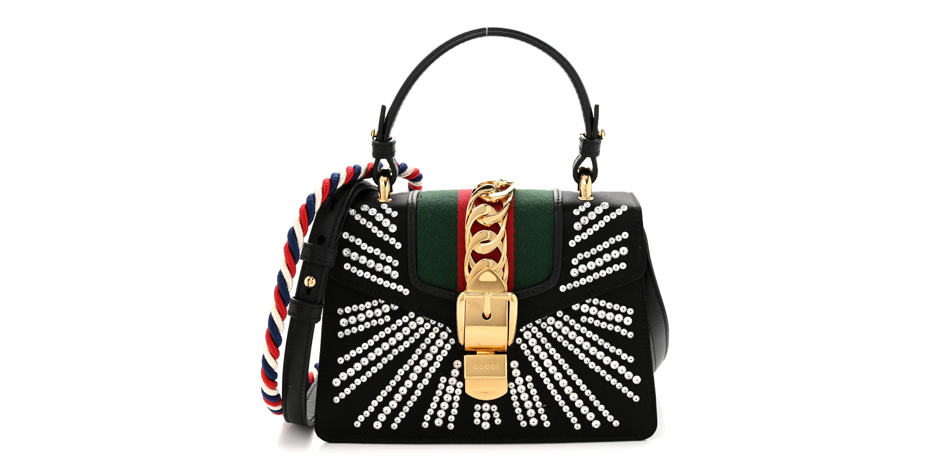 Gucci Calfskin Mini Sylvie Top Handle Bag White -FINAL SALE NO RETURNS