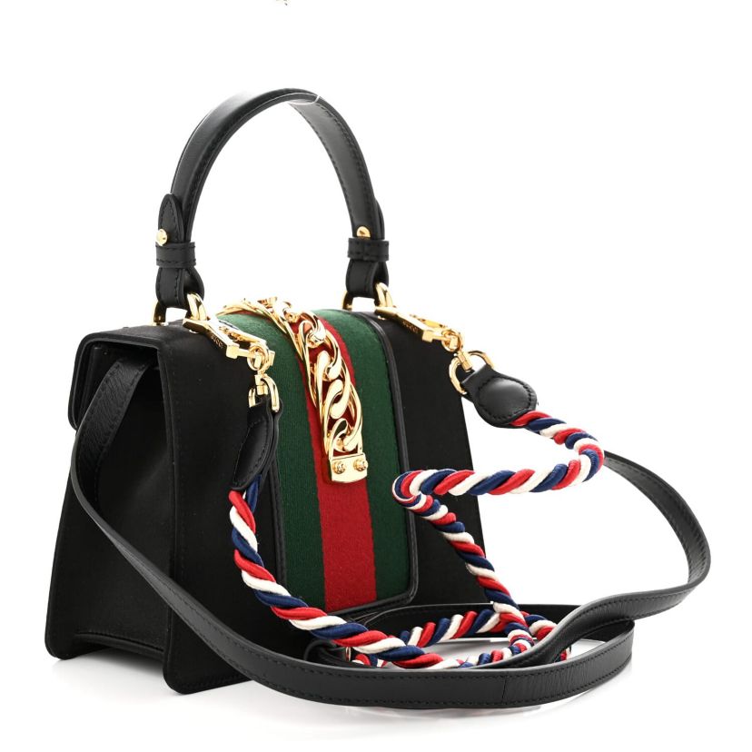 Gucci Calfskin Mini Sylvie Top Handle Bag White -FINAL SALE NO RETURNS