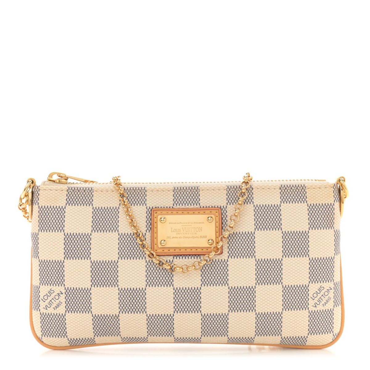 Louis Vuitton Damier Azur Pochette Milla MM -FINAL SALE NO RETURNS