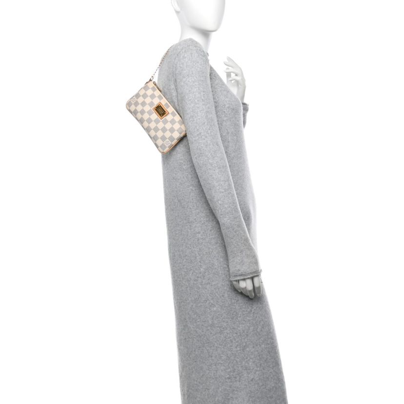 Louis Vuitton Damier Azur Pochette Milla MM -FINAL SALE NO RETURNS