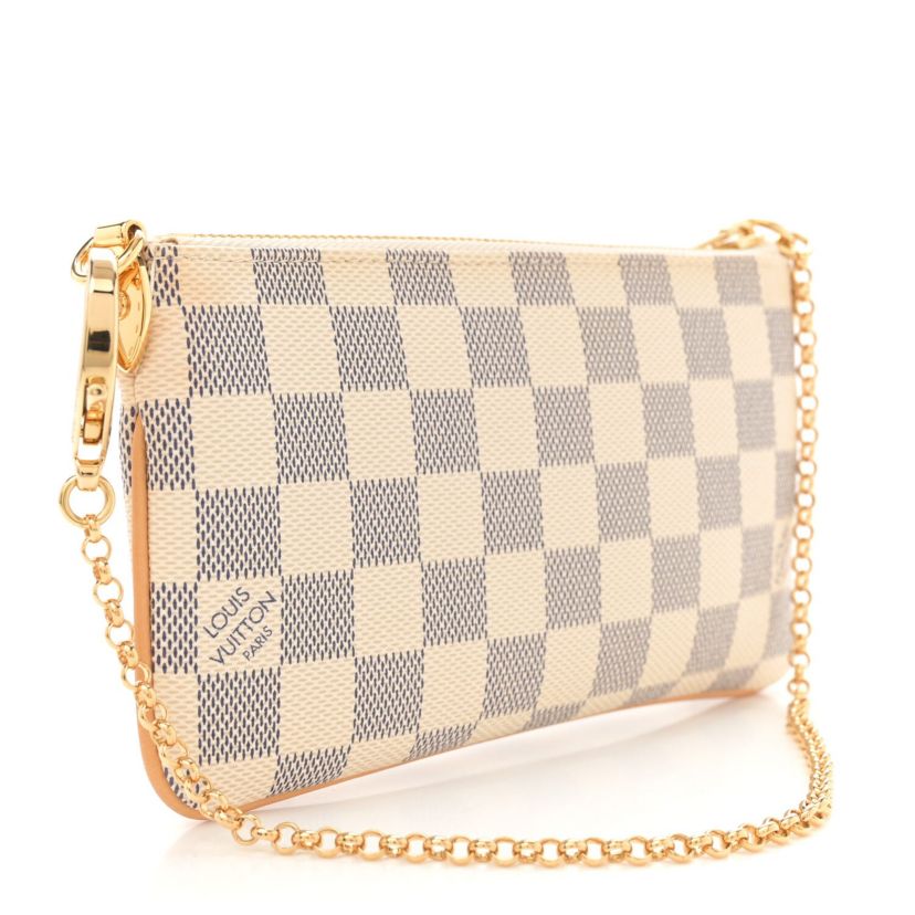 Louis Vuitton Damier Azur Pochette Milla MM -FINAL SALE NO RETURNS