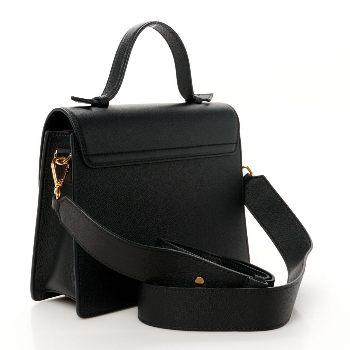Versace Grained Calfskin La Medusa Mini Top Handle Tote Black -FINAL SALE NO RETURNS
