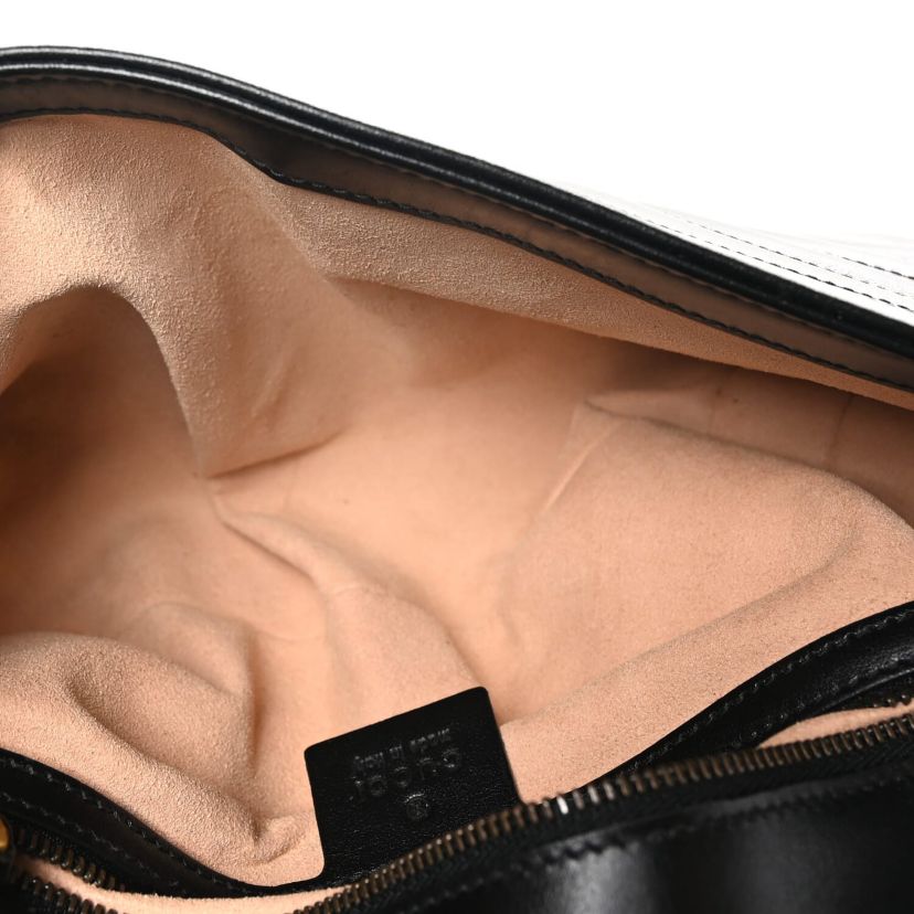 Gucci Calfskin Matelasse Small GG Marmont Shoulder Bag Black -FINAL SALE NO RETURNS
