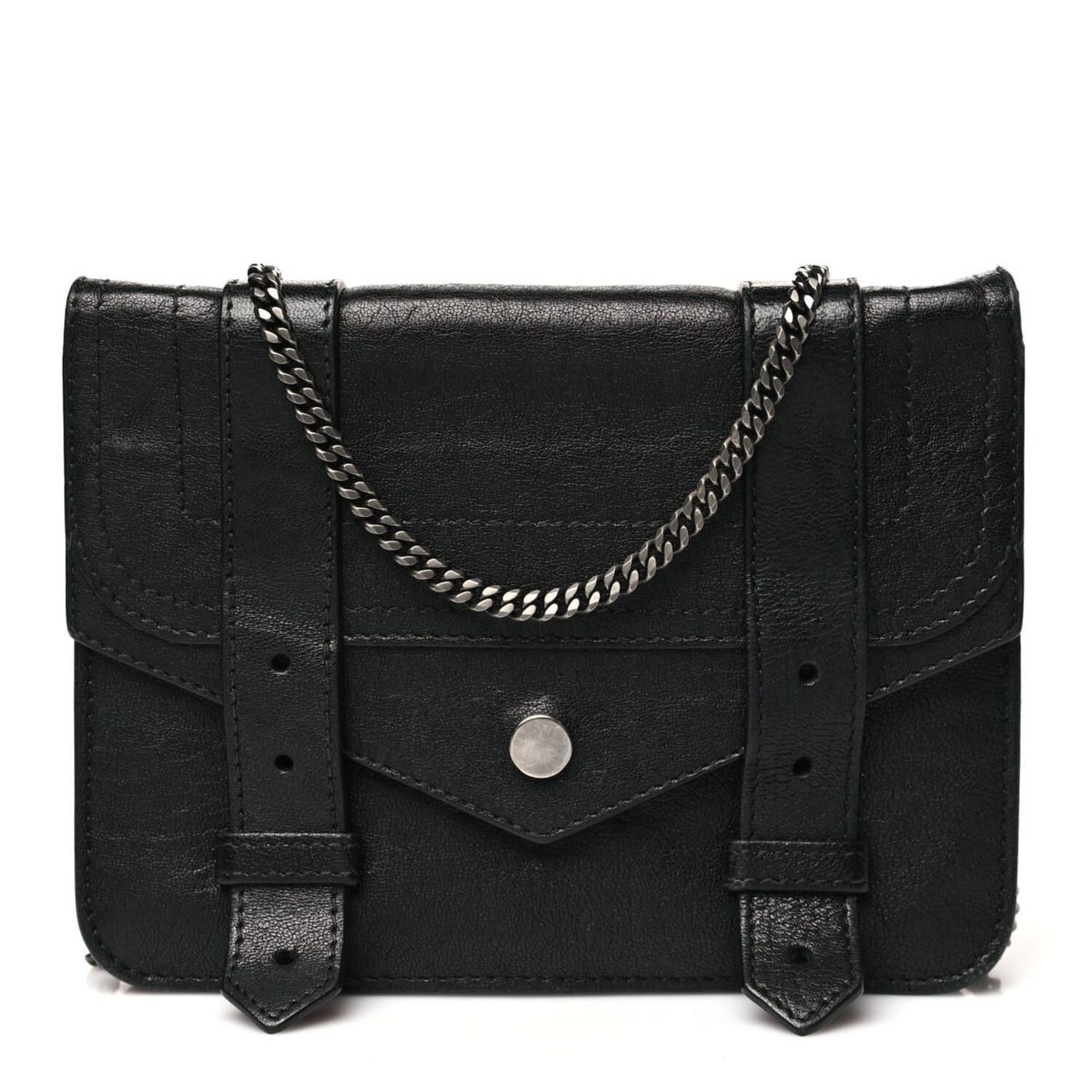Proenza Schouler Lambskin Large PS1 Chain Wallet Black -FINAL SALE NO RETURNS