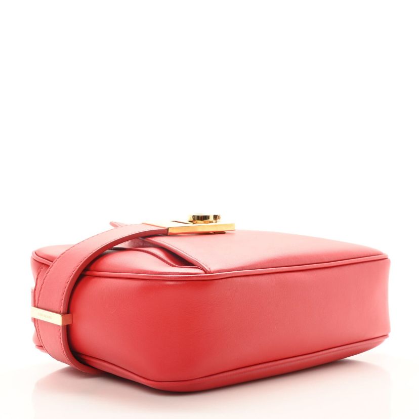 Salvatore Ferragamo Calfskin Gancio Small Archive Camera Case Flame Red -FINAL SALE NO RETURNS