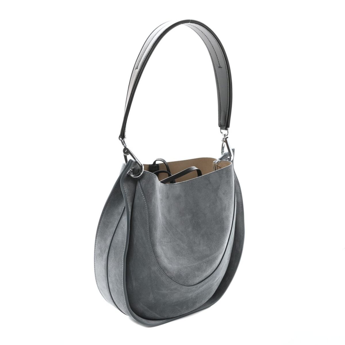 Proenza Schouler Suede Arch Shoulder Bag Faded Turquoise -FINAL SALE NO RETURNS