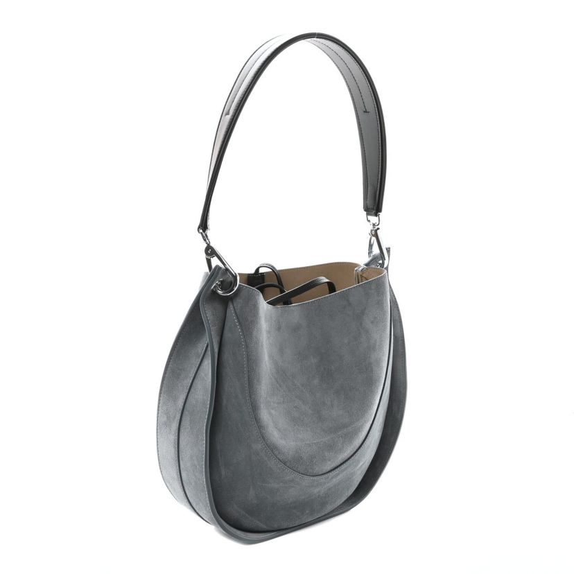 Proenza Schouler Suede Arch Shoulder Bag Faded Turquoise -FINAL SALE NO RETURNS