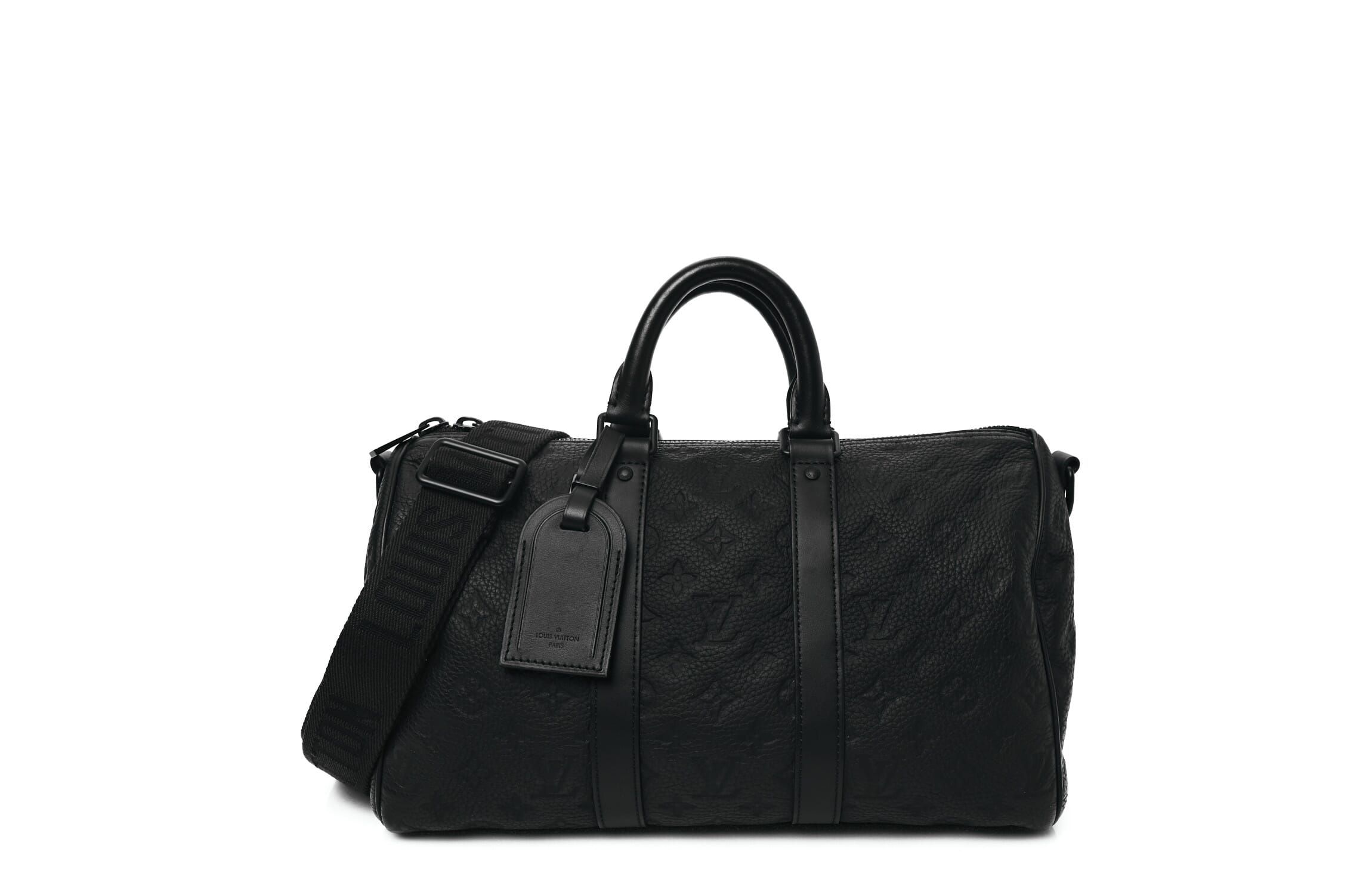Louis Vuitton Monogram Taurillon Keepall Bandouliere 35 Black -FINAL SALE NO RETURNS