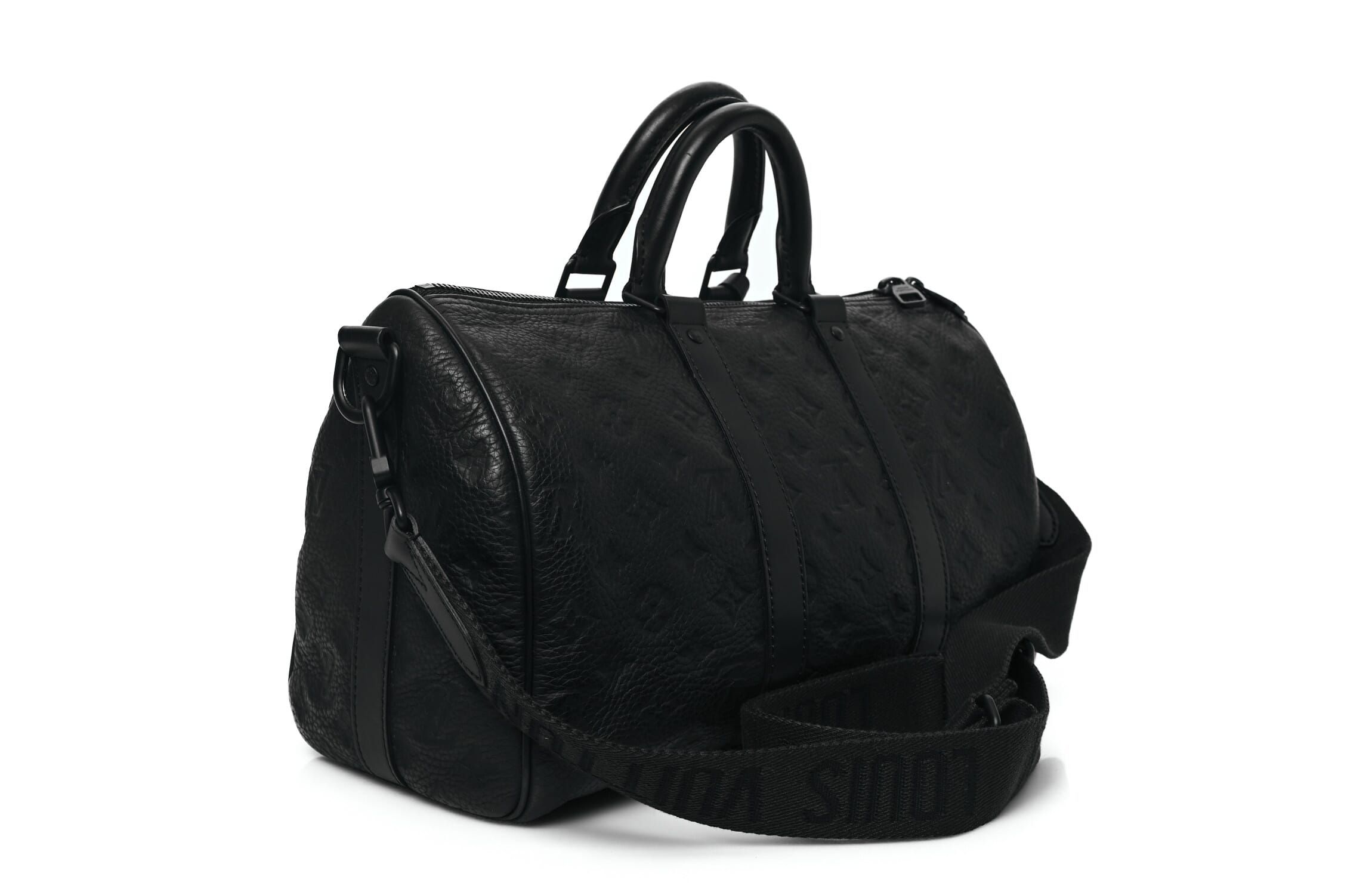 Louis Vuitton Monogram Taurillon Keepall Bandouliere 35 Black -FINAL SALE NO RETURNS