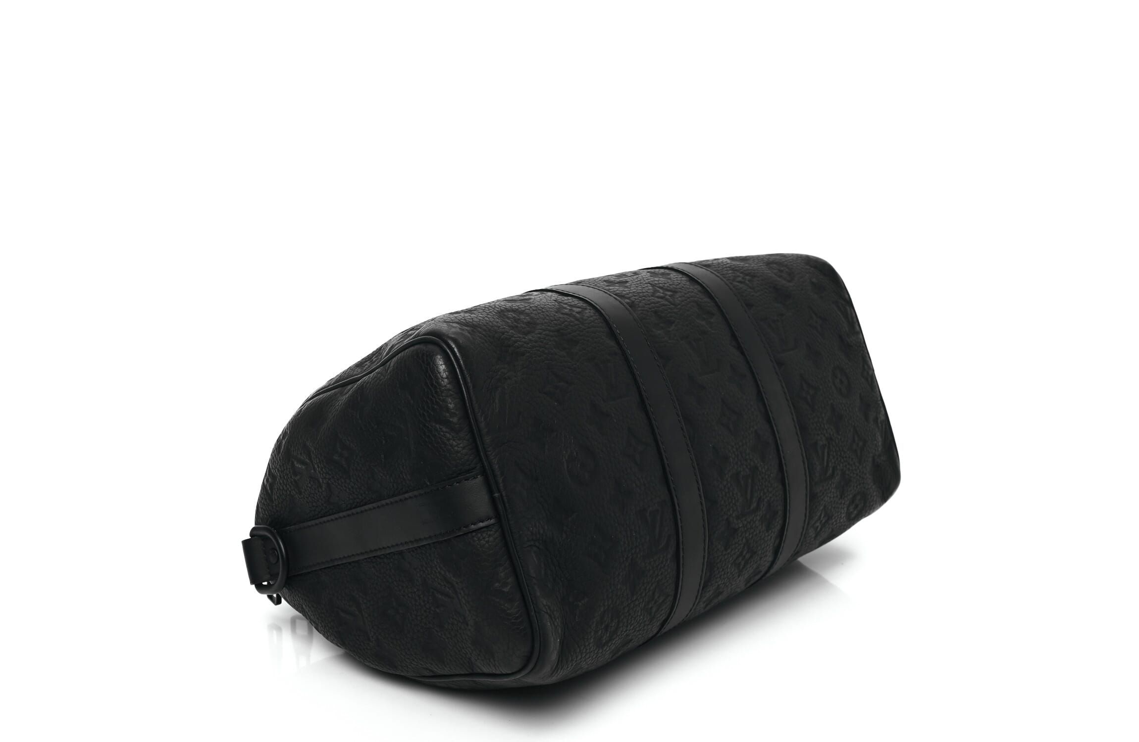 Louis Vuitton Monogram Taurillon Keepall Bandouliere 35 Black -FINAL SALE NO RETURNS