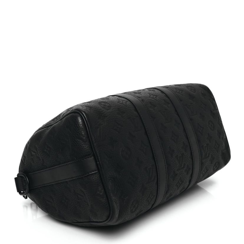 Louis Vuitton Monogram Taurillon Keepall Bandouliere 35 Black -FINAL SALE NO RETURNS