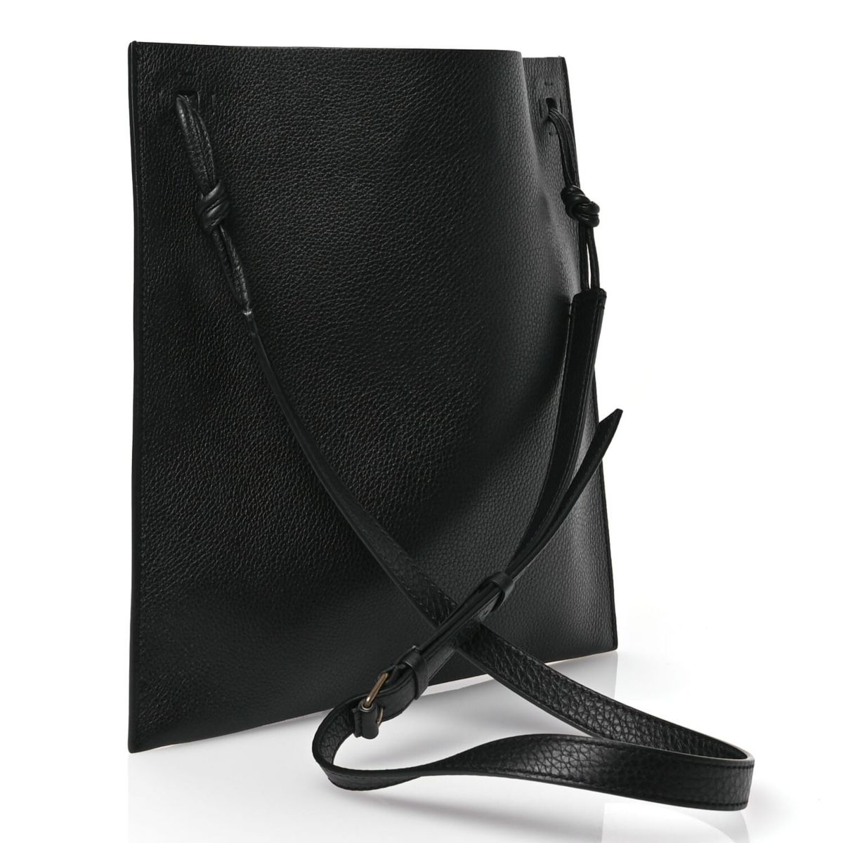 Valentino Garavani Pebbled Calfskin Identity Crossbody Black -FINAL SALE NO RETURNS