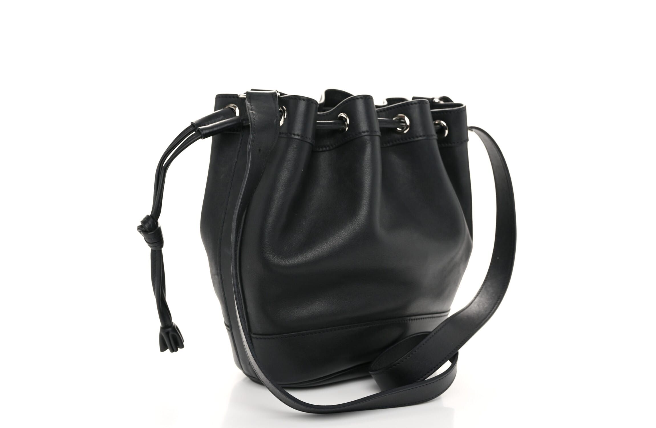 Hermes Evergrain Market Drawstring Bag 28 Black -FINAL SALE NO RETURNS