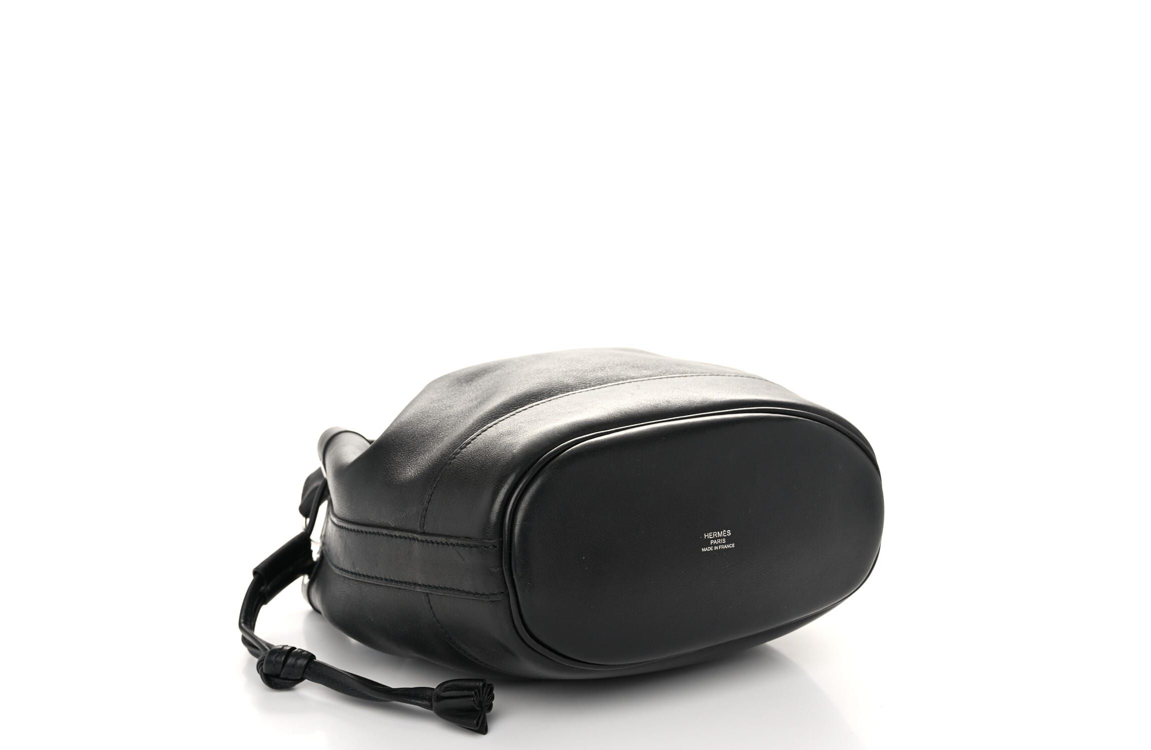 Hermes Evergrain Market Drawstring Bag 28 Black -FINAL SALE NO RETURNS